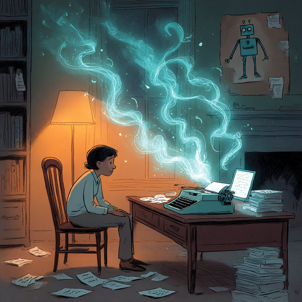 Vad händer när en romanförfattare skriver med AI?